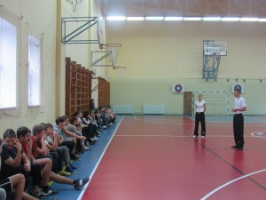 Школа, занятие по самообороне 21.10.2015